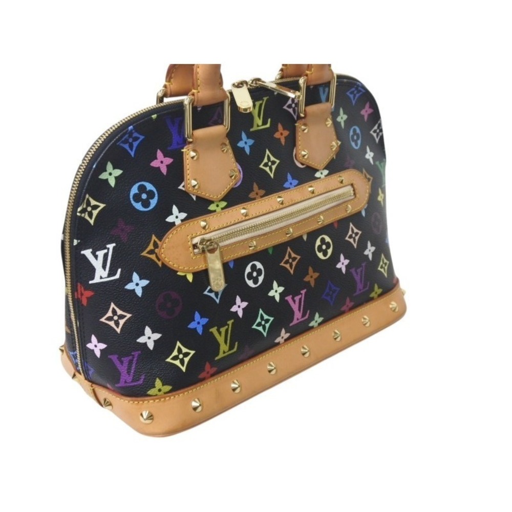 Louis Vuitton Alma PM Handbag Takashi Murakami Multicolor Black Bag - Picture 4 of 10